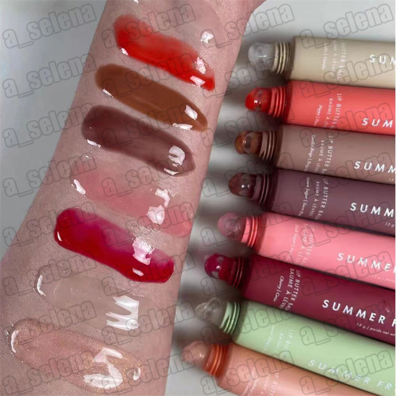 Summer Fridays Lip Butter Balm Moisturizing Smooth Soft Jelly Lip Gloss Sugar beige cherry 15g