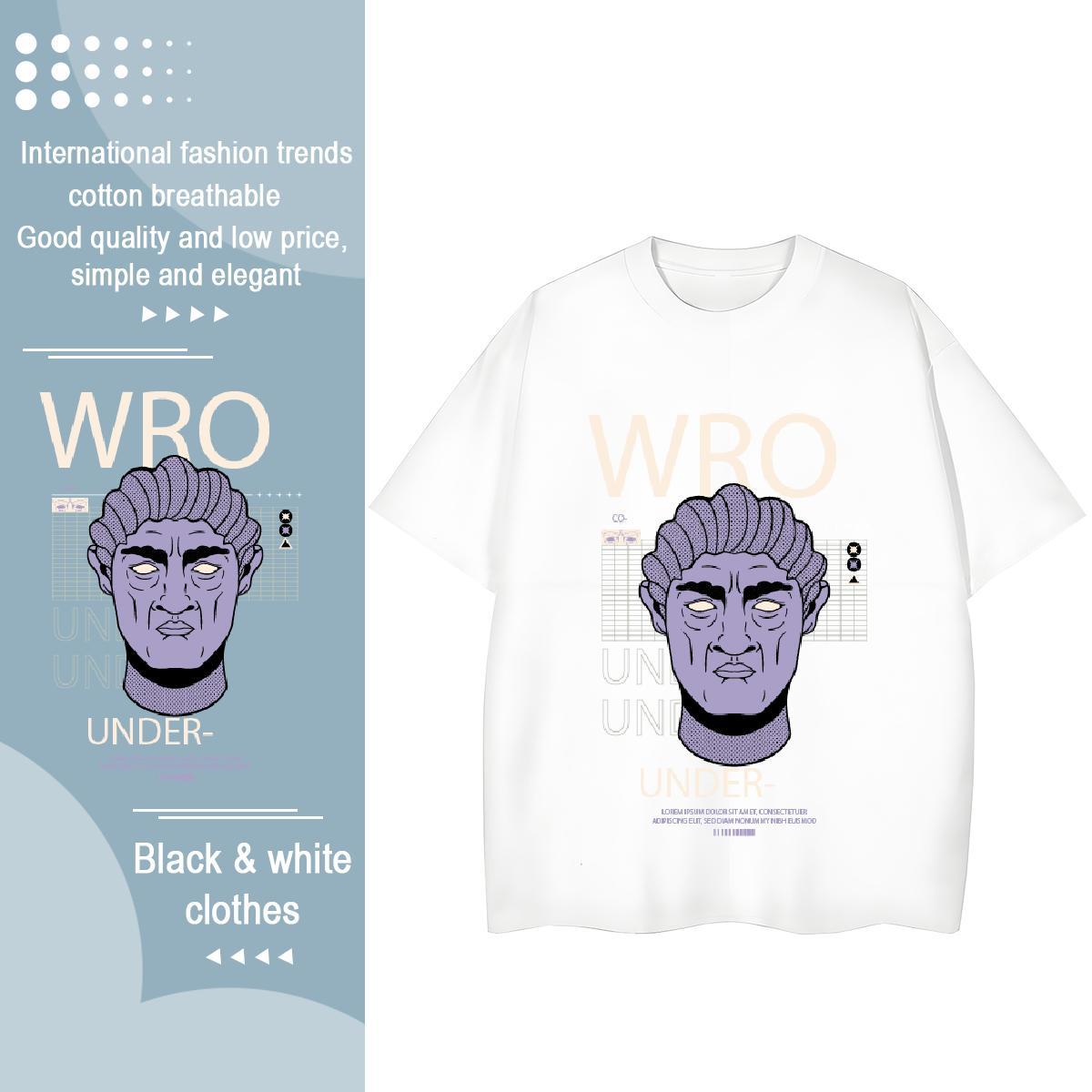 Comfortable Tshirt for Man Woman 230g Pure Cotton western style Casual Daily Wear T-Shirts O Neck Short Sleeves Custom Print Oversized Tees Shirts