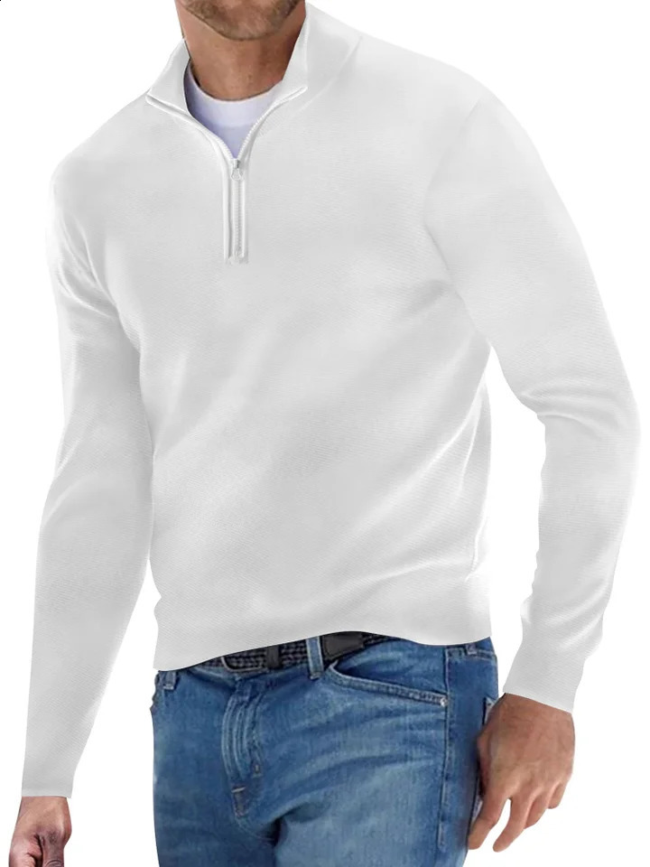 Mens sweatshirt Spring/Autumn pullover Half zip pullover mens hoodie outdoor sweatshirt autumn solid color 240823