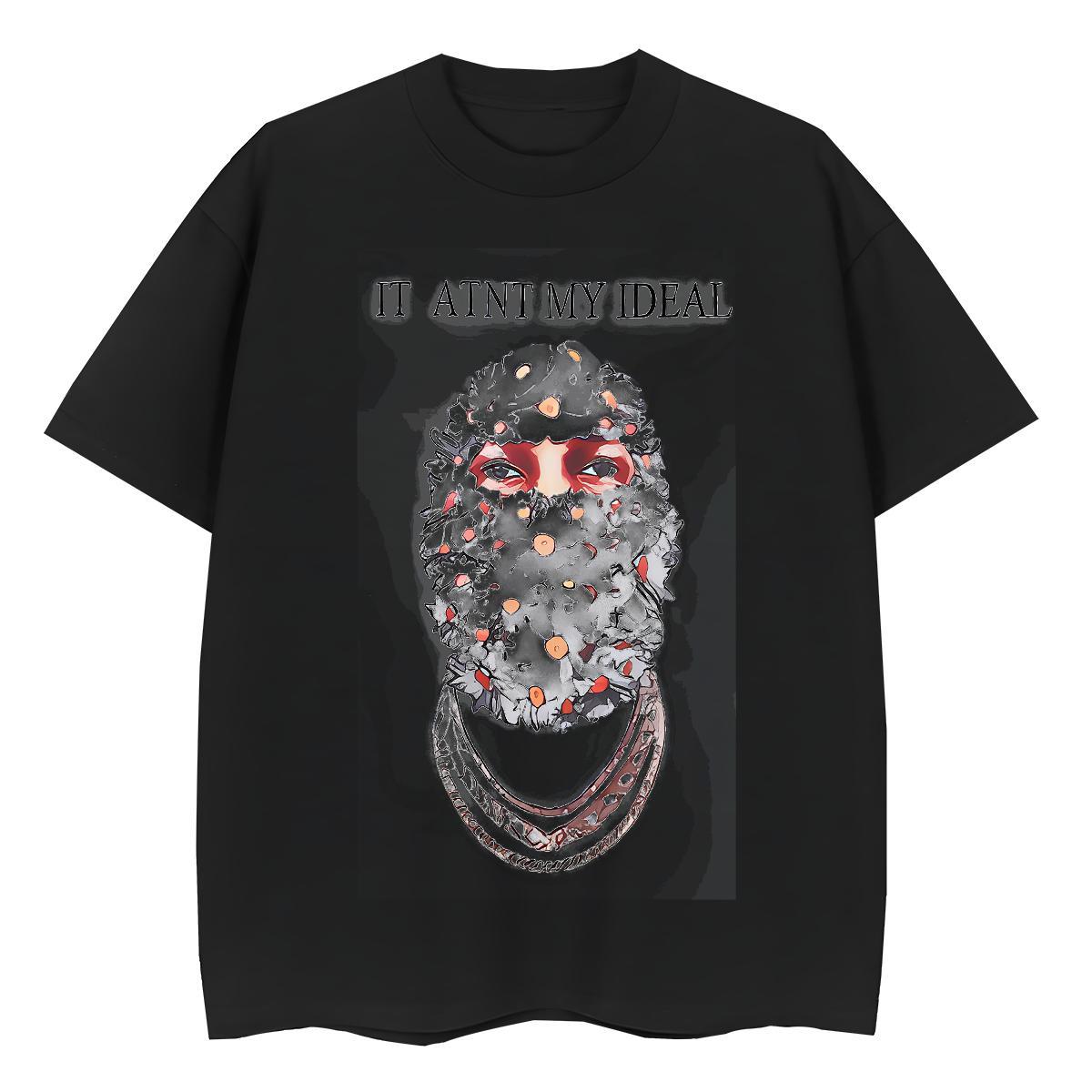 Classic T shirt 230g Cotton portrait Street DIY Printed Round Neck Short Sleeve Mens Tshirts Factory Direct Tops