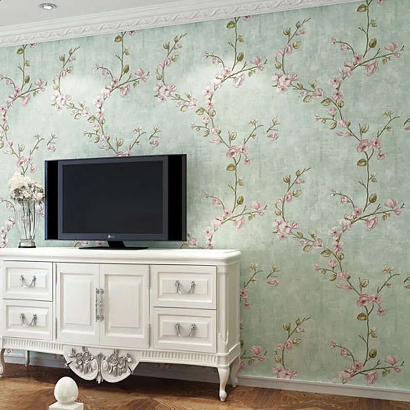 Home Improvement Wall Painting Wallpaper Contact Paper Bedroom Living Room 3D Floral Wall Papers home decor papel de parede 240823 w250403