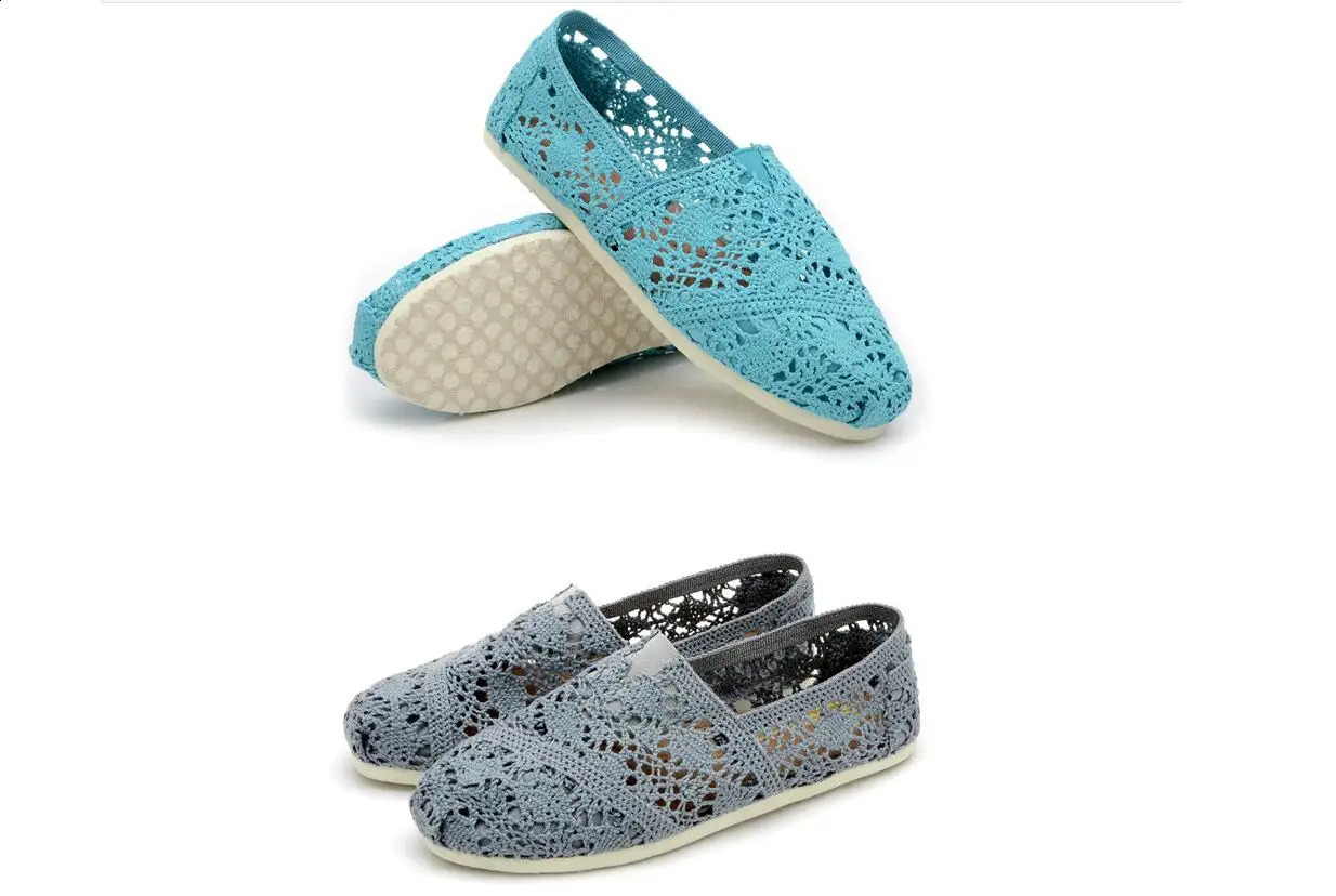 STG S womens casual lace hollow flat shoes fall in spring and summer womens fashionable mesh breathable shoes 240823