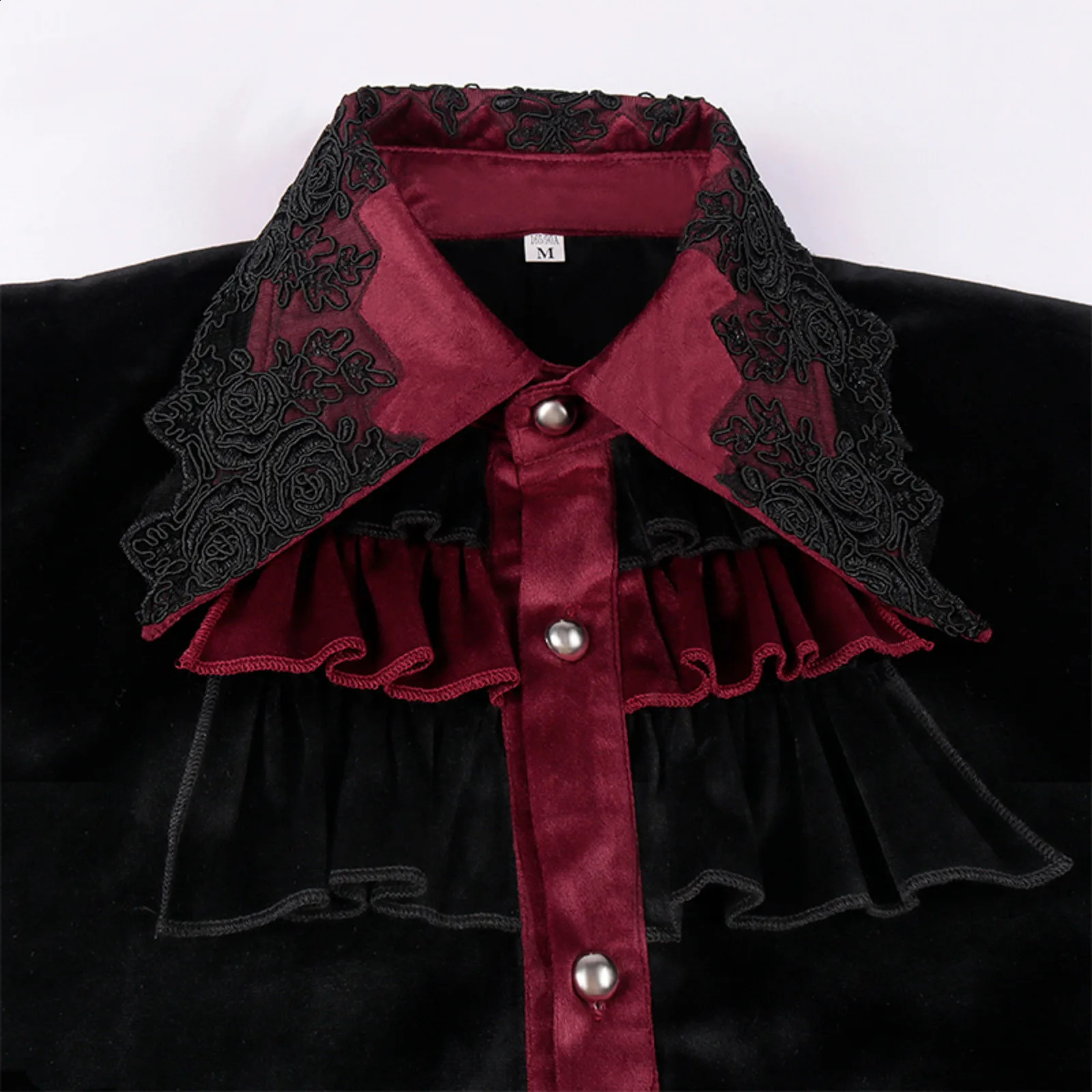Steampunk mens shirt Renaissance Victorian Gothic medieval long sleeved Halloween costume tuning top w240824