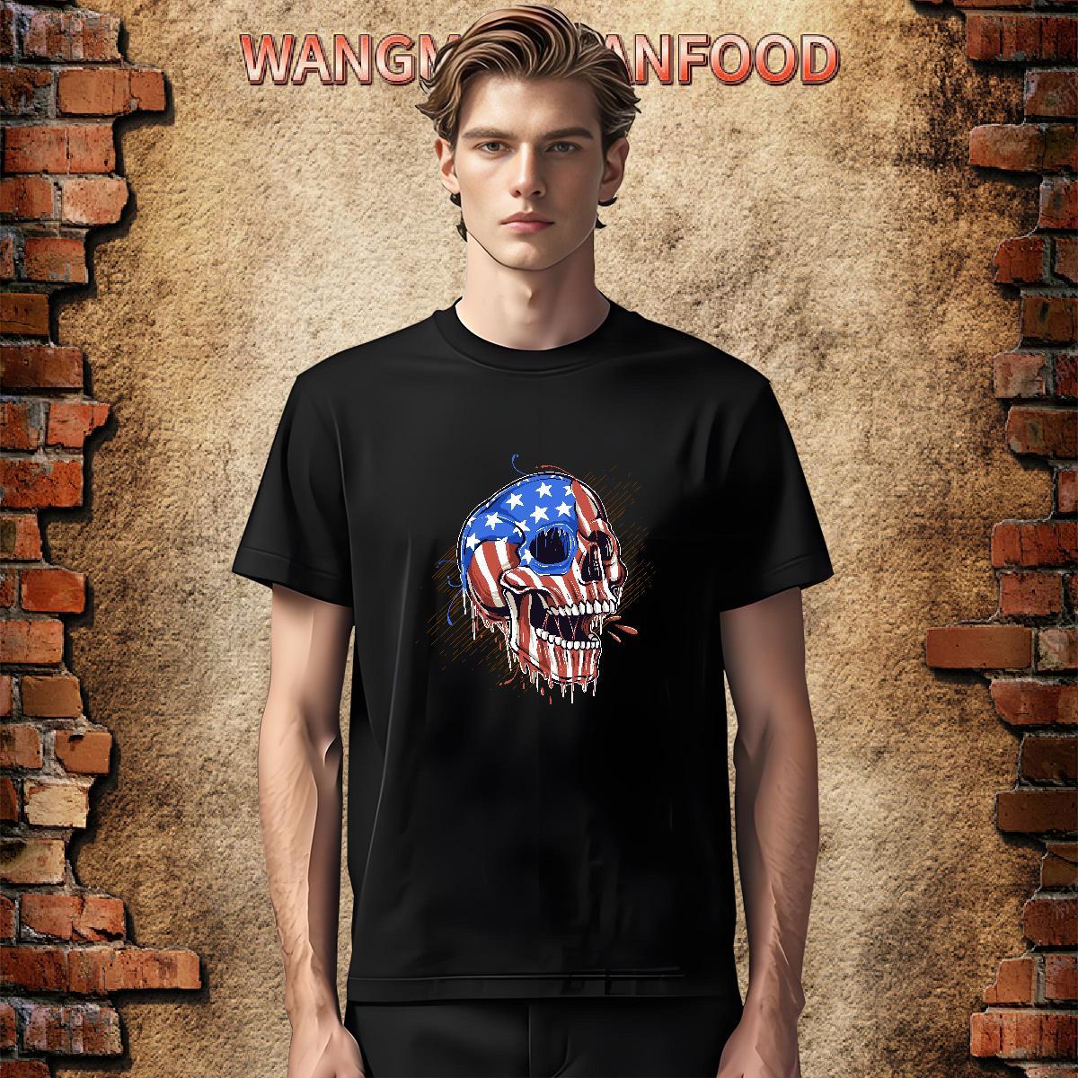 Cool Design Mens T Shirts 230g 100% Cotton skull Street Oversized Breathable Crew Neck Couples T Shirts Designer Clothings