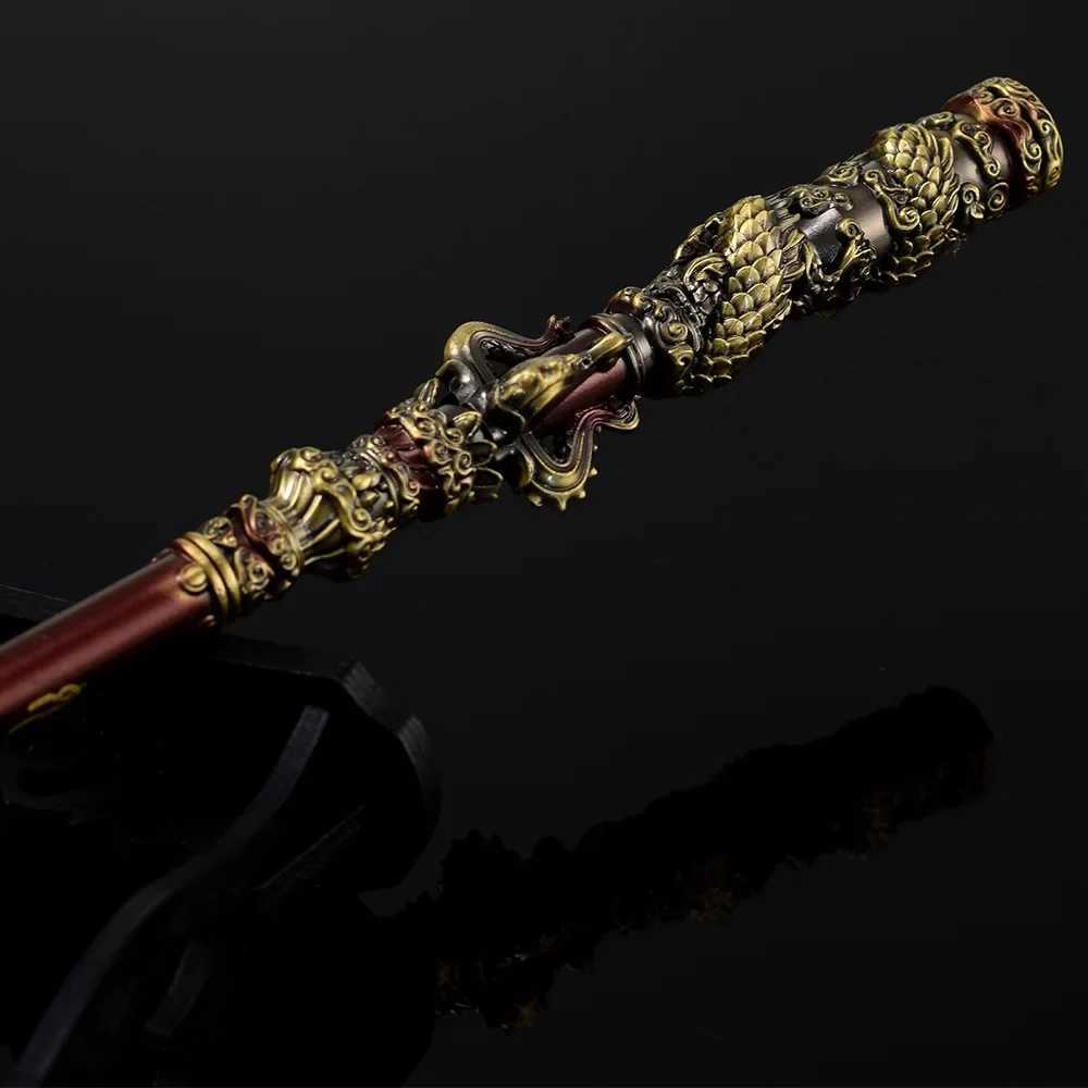 Monkey King 35CM Black Mythical Wukong Game Peripheral Full Metal Handle Ruyi Gold Pocket Decoration Model Desktop Decoration W240823