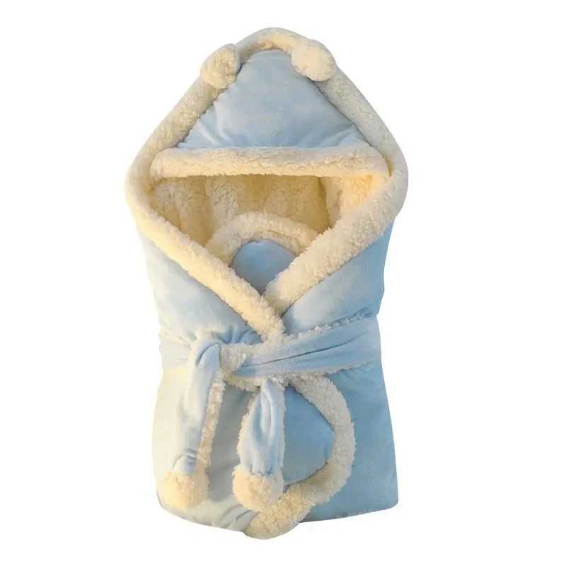 Newborn Baby Clothes Boys Girls Plush Swaddle Wrap Fleece Blanket Cotton Soft Sleeping Bag Baby Birth Gift Bedding Baby Stuff M240824