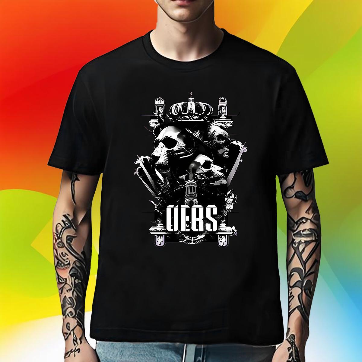Comfortable T Shirts Men 230g Cotton skull Casual Beach Custom Print Oversized Round Neck Short Sleeve Men Tshirts Classic Clothings