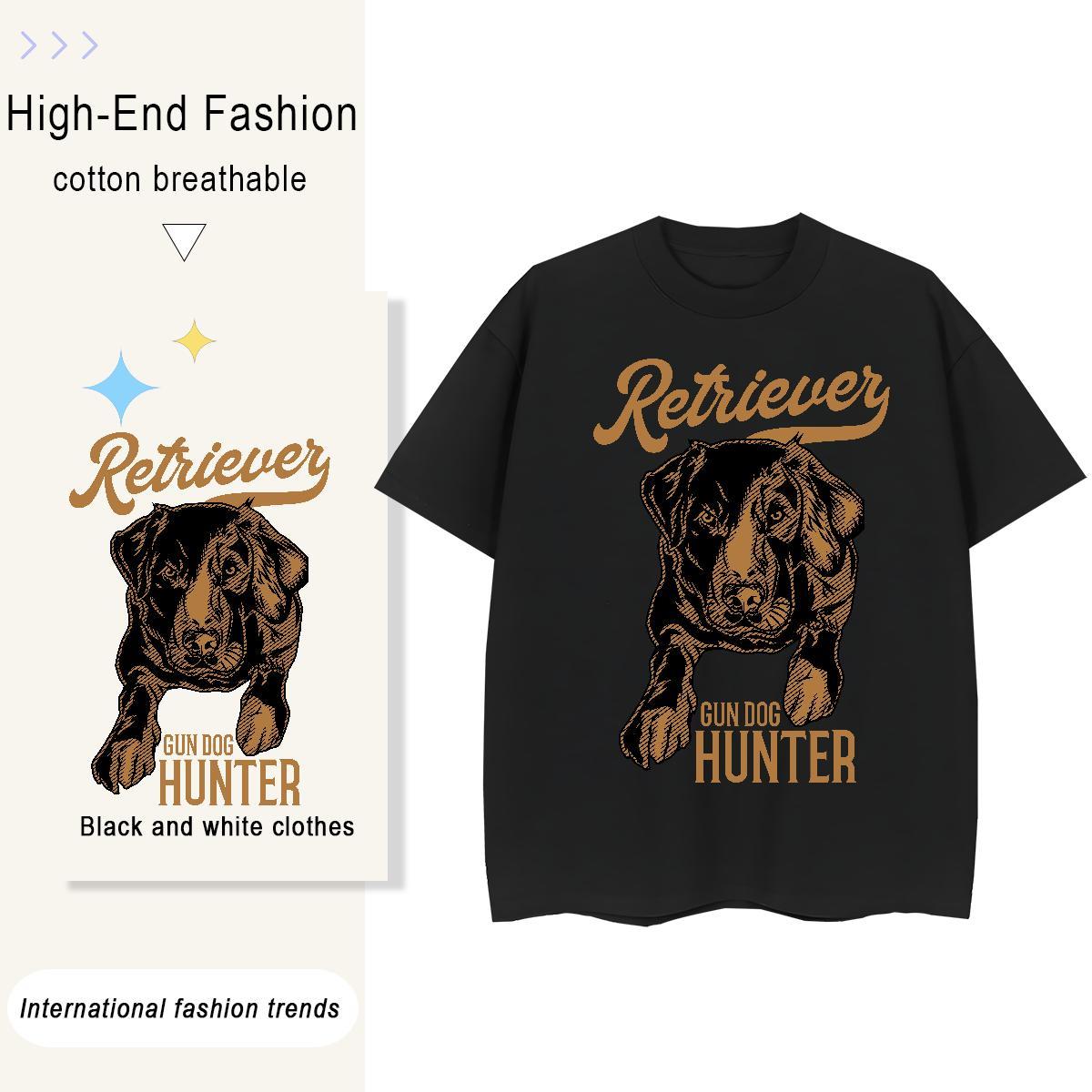 New Arrival Men Clothes T-Shirt dog Outdoor 230g Cotton Tshirts Breathable Popular T-Shirts for Men DIY Printed