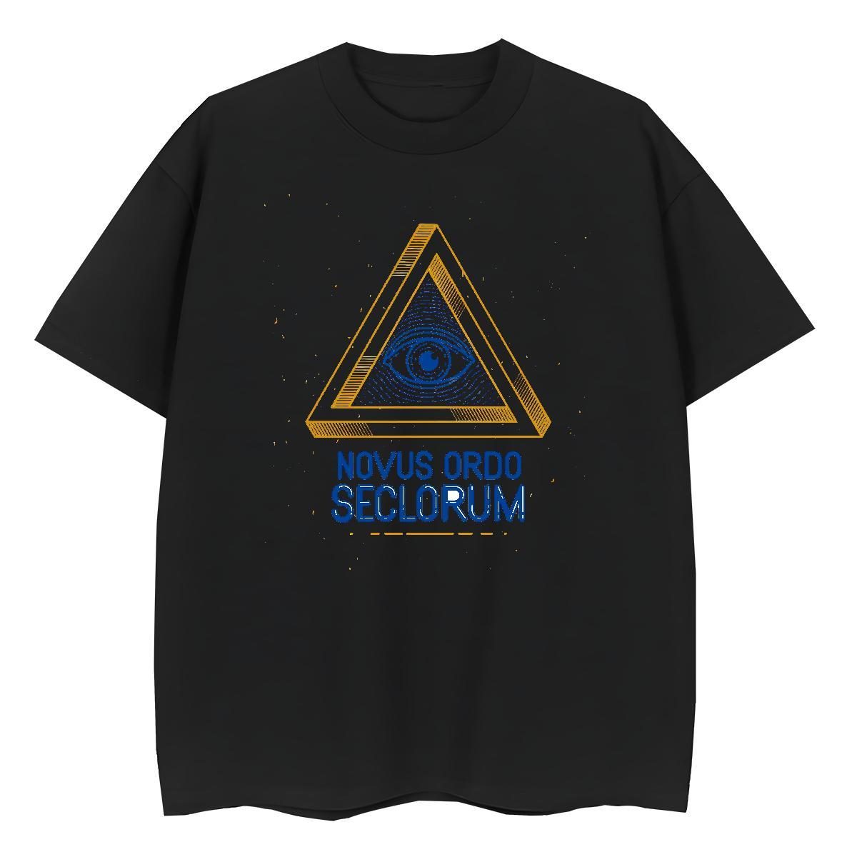 Free Shipping T Shirts Men 230g 100% Cotton eye of the devil Summer Casual Plus Size Cartoon Crew Neck Tshirt for Man Woman Customized Clothes