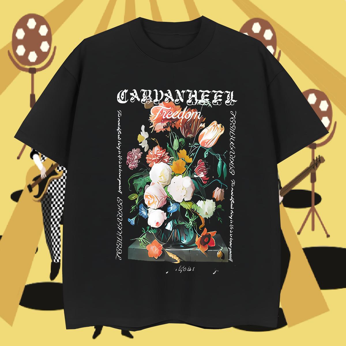 Fashion Design Tshirt for Man Woman flower Casual 230g Pure Cotton Polos Breathable Popular T Shirts Men Plus Size Cartoon