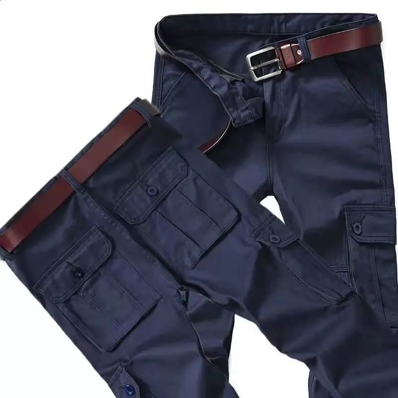 Mens cargo pants Y2k slack summer hiphop navy blue slim fit est cotton outdoor nylon casual Harajuku mens work clothes 240823