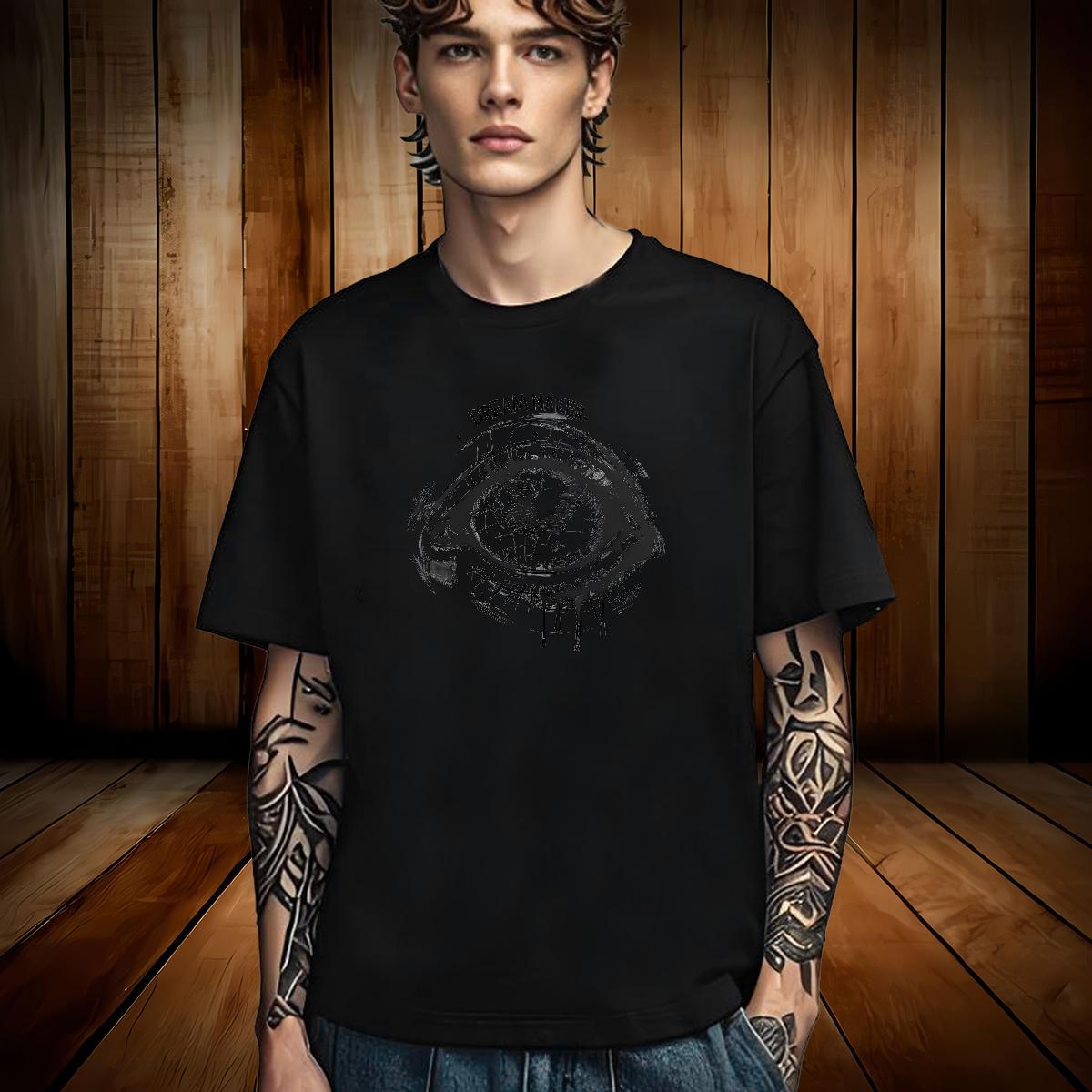 High Quality Men T Shirts 230g Cotton logo Street Casual Anime Short Sleeve O-Neck Men Tees Brand Tees Shirts