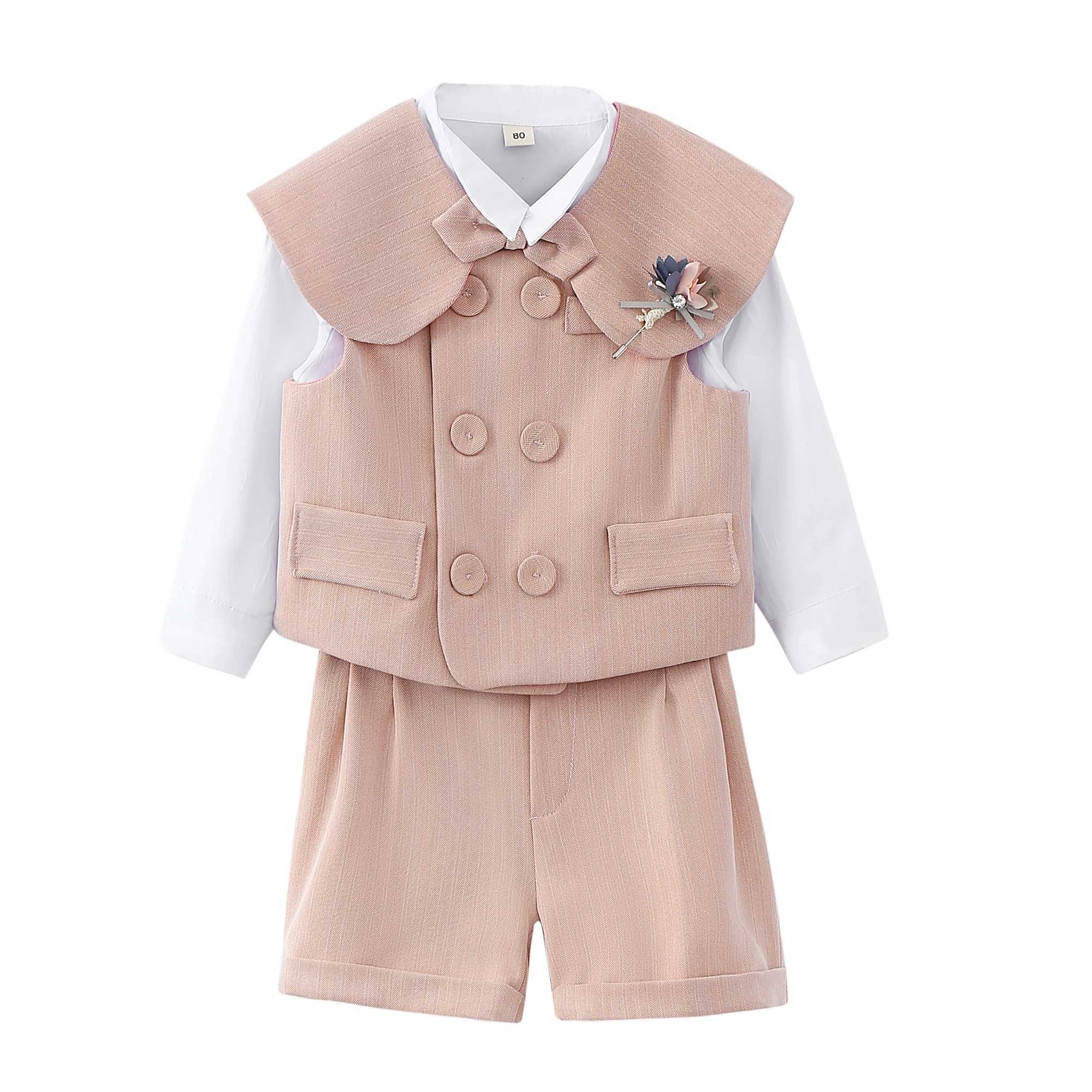 Baby boy and girl bath set pink baby birthday party set baby formal gentleman costume set ceremony photo shoot evening gown W240823