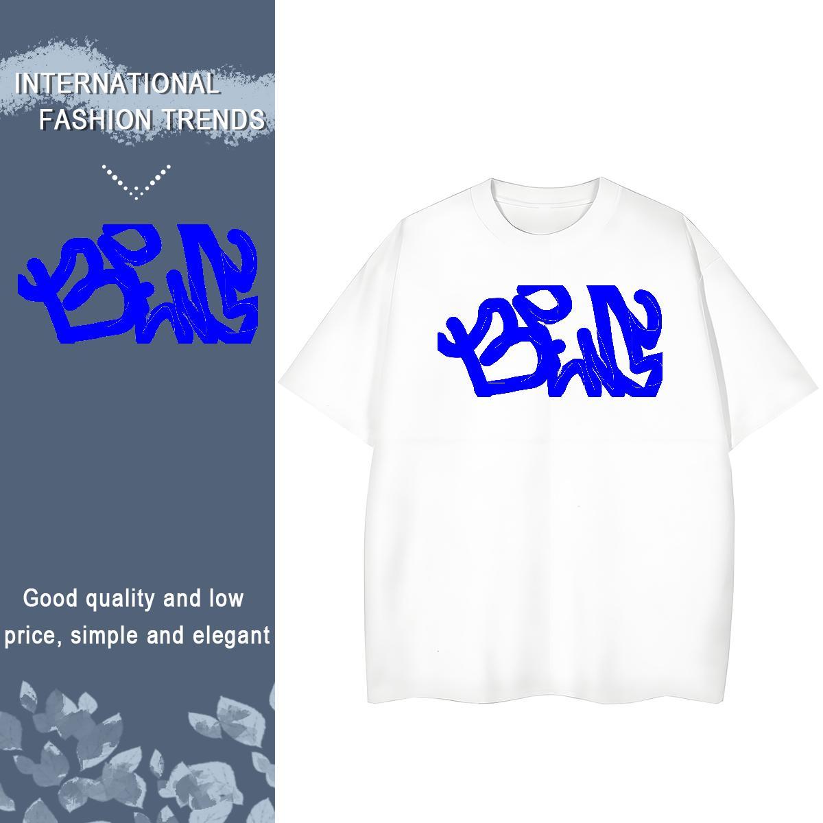 Popular T-Shirts for Men 100% Cotton 230g letter Casual Custom Print Plus Size Short Sleeve O-Neck Men Tshirts Fashion Casual Tees Shirts