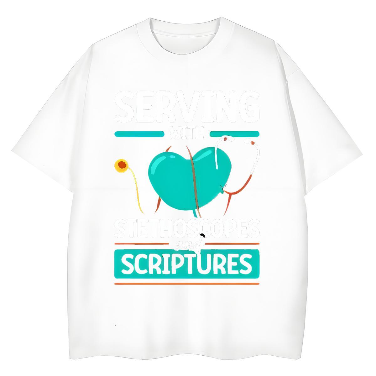 Wholesale Women Tshirts 230g Pure Cotton heart Street Casual T-Shirts Breathable Cartoon Printing L-4XL Clothings