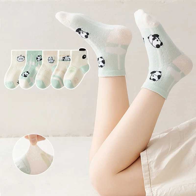 10 Pairs Childrens Socks Summer Girls Socks Breathable Sweat-absorbent Middle Tube Socks Boys Socks CL240824