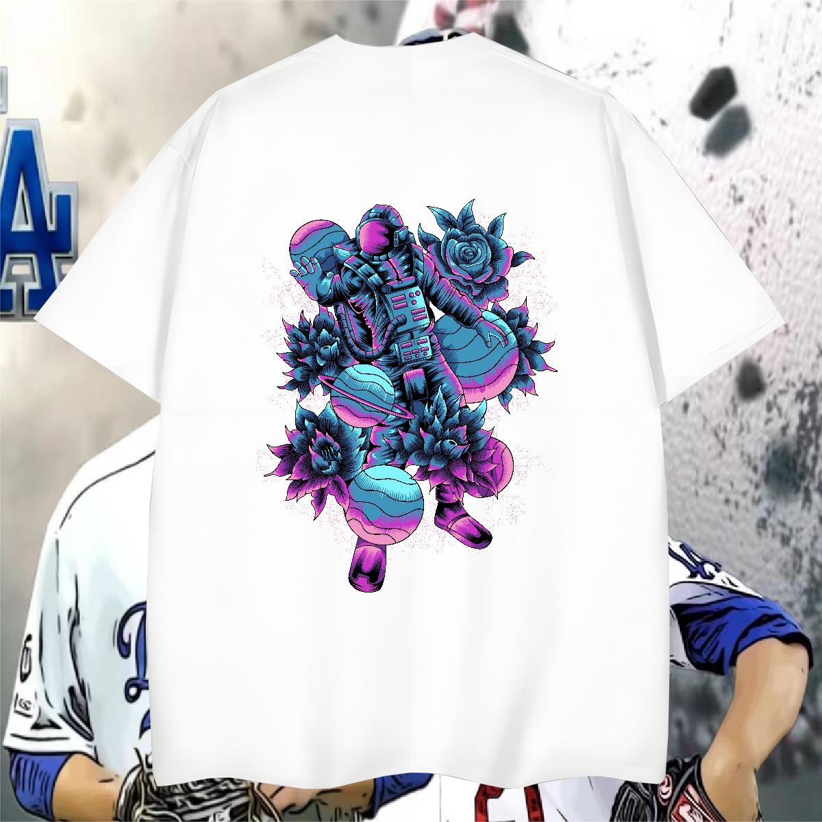 Soft T-Shirts 230g 100% Cotton ET Home Outdoor Custom Printed Crew Neck Couples T Shirts Casual New Tees Shirts