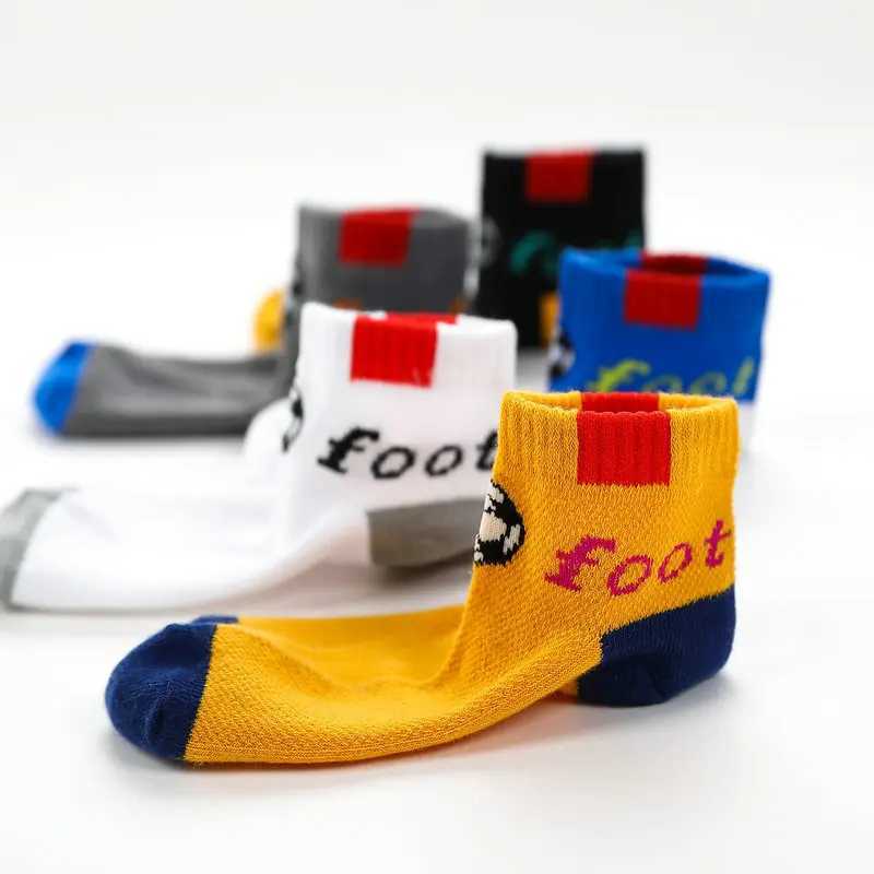 2024 Children Socks Cotton Summer Mesh Breathable Kids Cartoon Boys Girls Socks 2-15 Year 5 Pairs CL240824