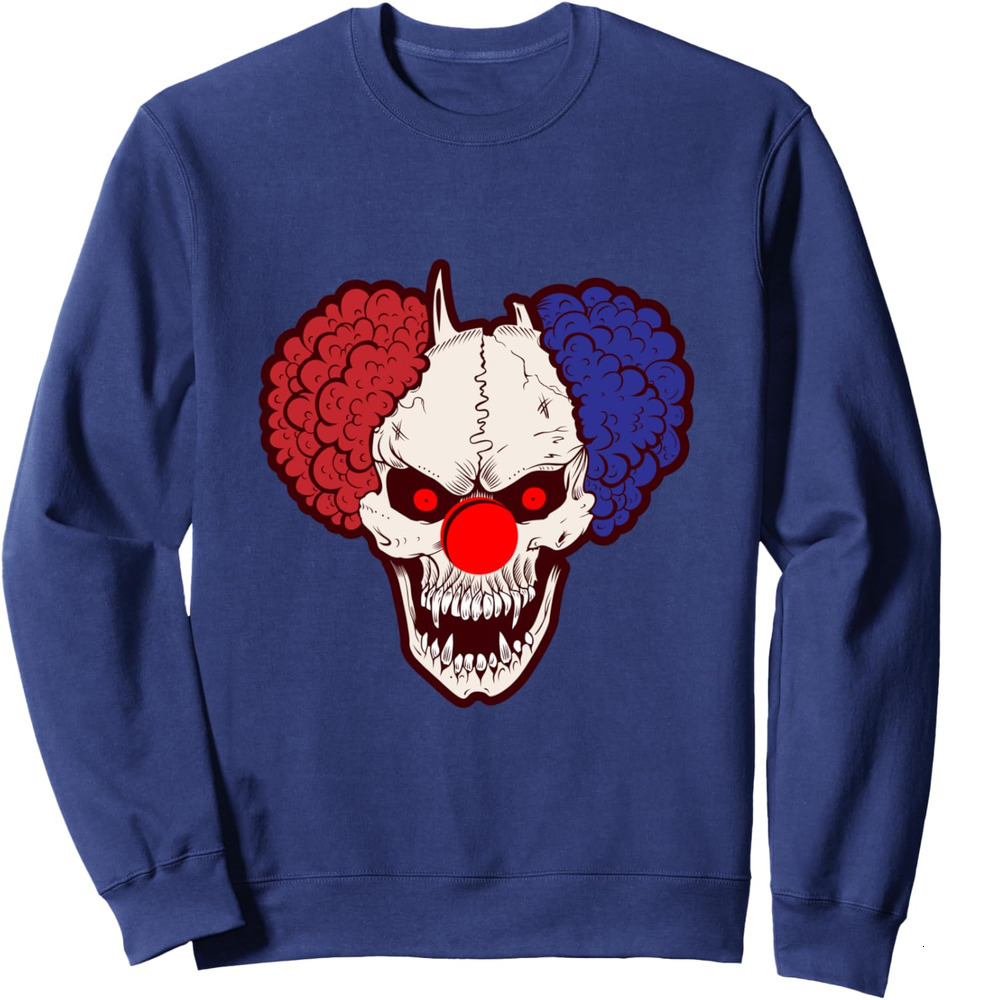 Long Sleeve Shirts for Men sweatshirt Skeleton Clown Horror Halloween, Scary nightmare Sweatshirt T shirt Tee Streetwear Casual tops clothes 2025