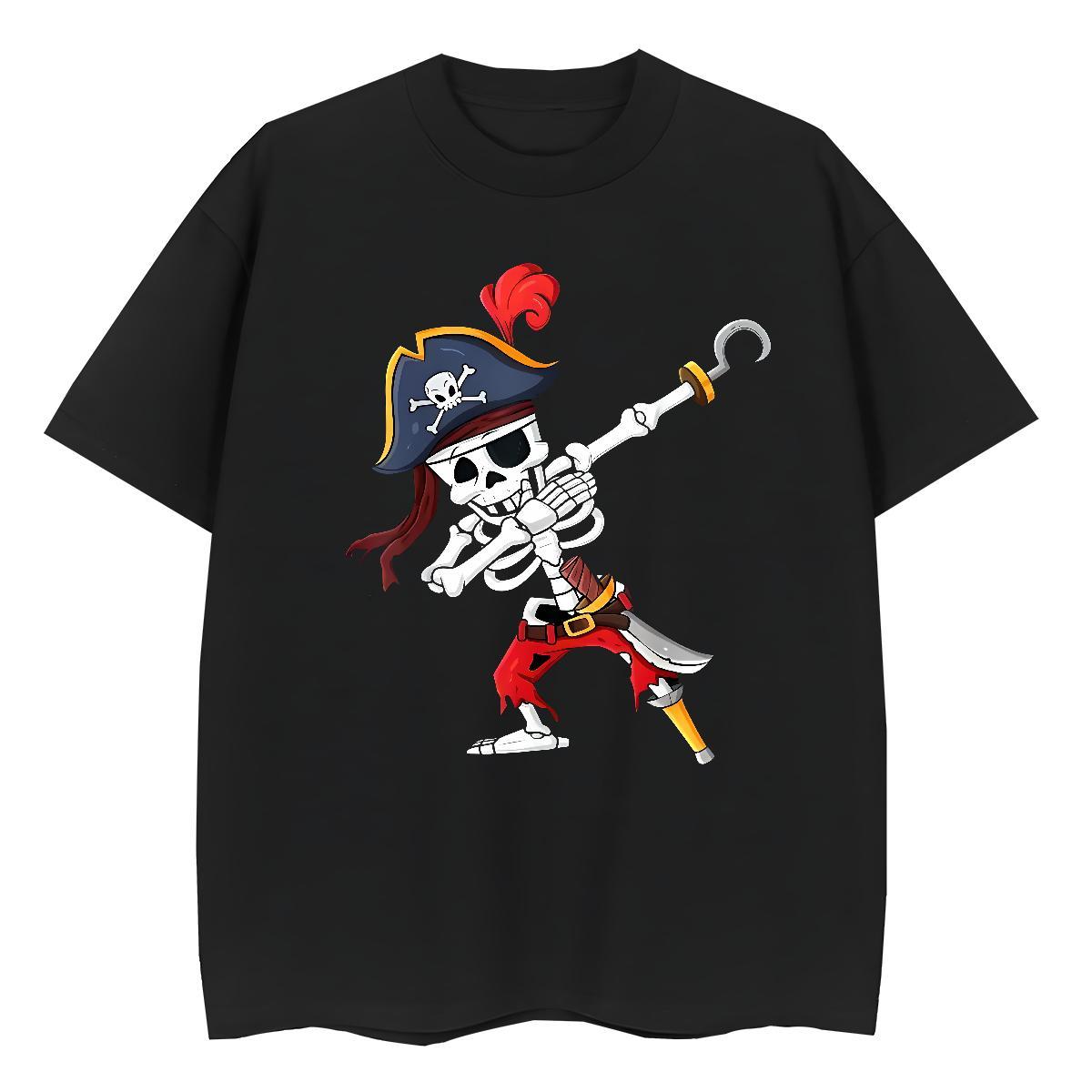 Soft T shirt 230g Cotton pirate Summer Casual Custom Print Oversized Breathable Men Tees Fashion Tshirts