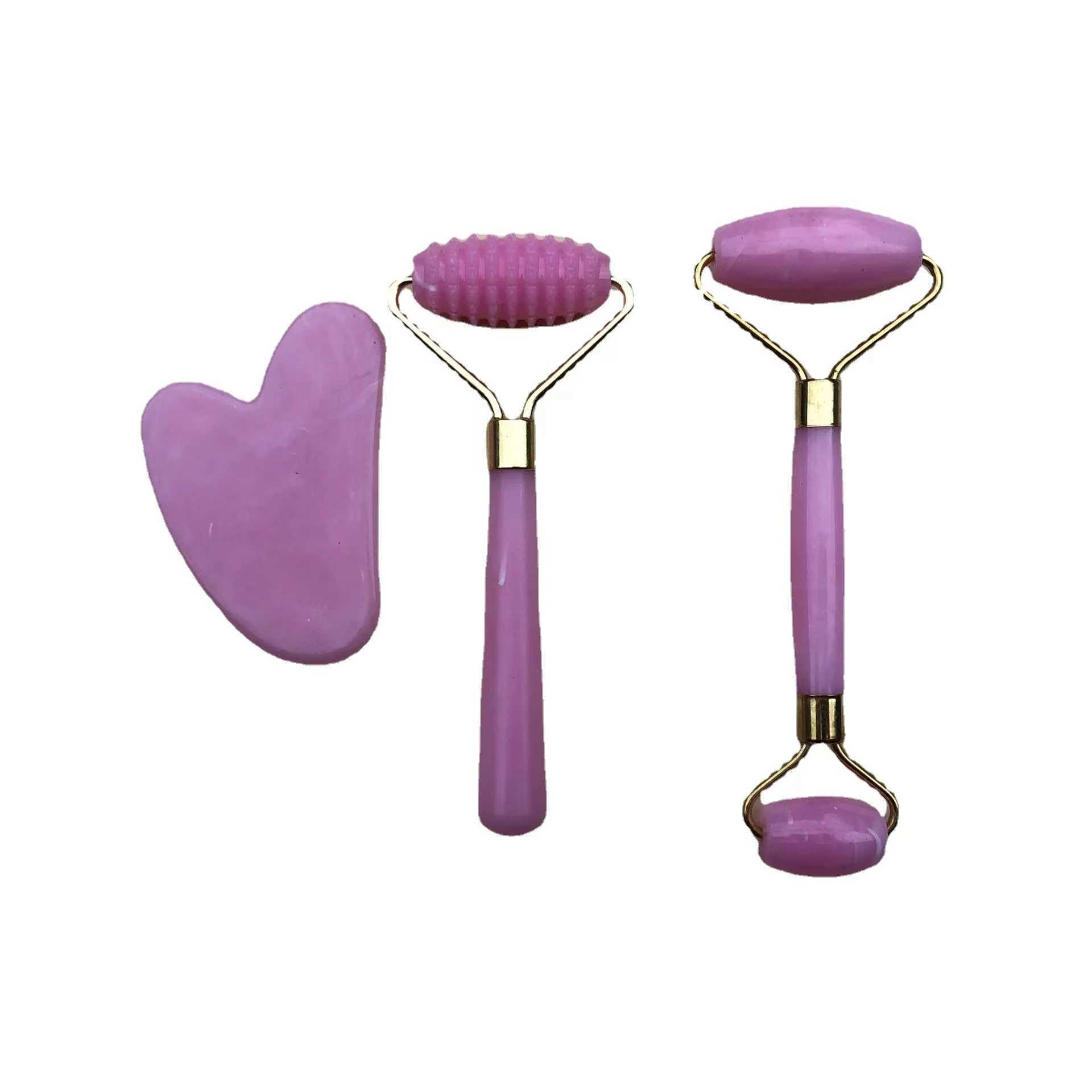 3pcs Set Resin Roller Massager for Face Body Gua Sha NotJade Stone Face Care Roller Facial Massager Beauty Health Skin Care Tool CL240825
