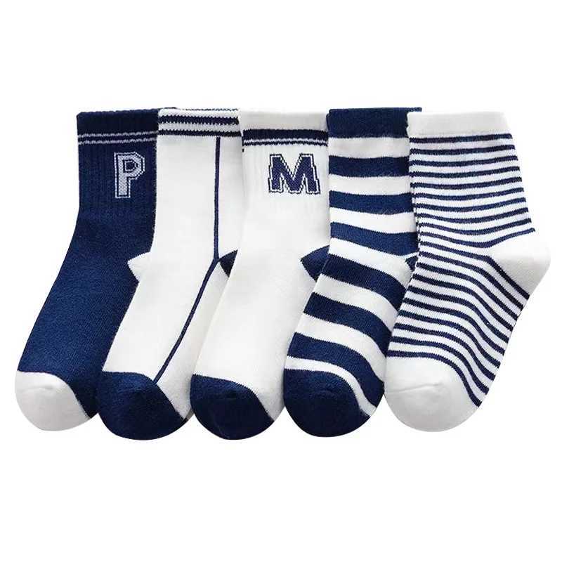 5 Pairs 0-12Years Childrens Boys Sock for Kids Spring Summer Autumn Winter Baby Girls Boat Long Socks CL240824