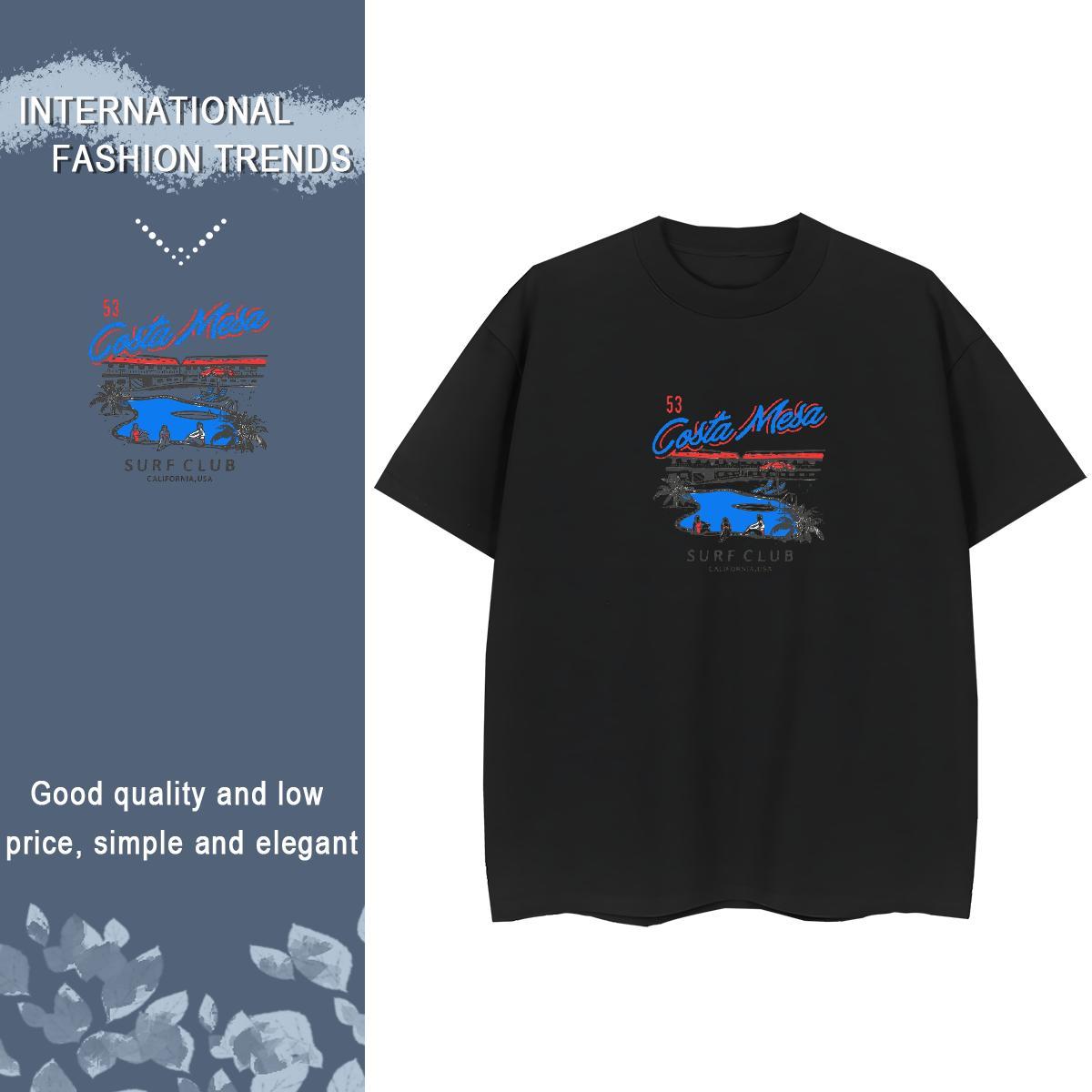 Popular T-Shirts for Men 230g Pure Cotton river Sports Casual Plus Size Cartoon Short Sleeve Soft Tshirt for Man Woman Custom Clothes