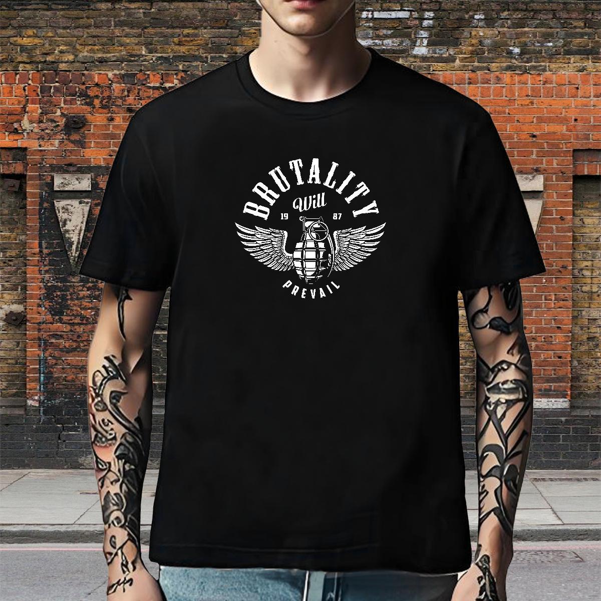 TOP Quality T Shirt For Man 230g Cotton tool Street Wear DIY Anime Breathable Short Sleeve Men Tops Tees Classic Casual Tees Shirts