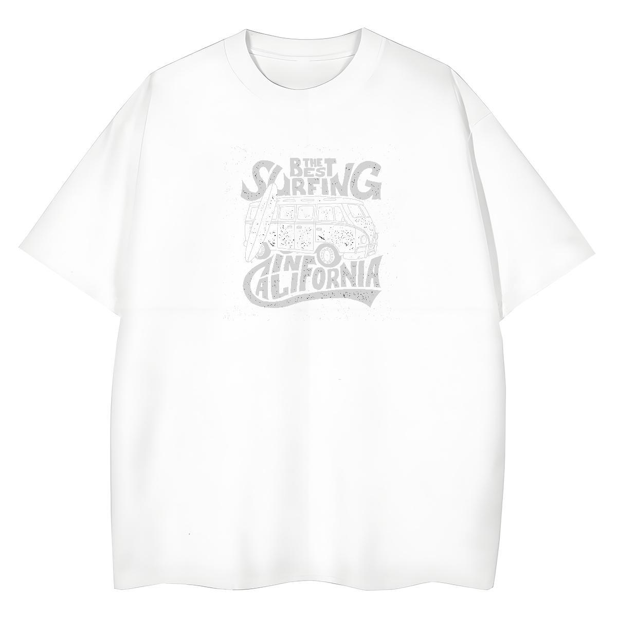 Comfortable Men T Shirts 230g Cotton car Hip Hop Skull Round Neck Short Sleeve Men Clothes T-Shirt DIY Customized Tops Tees