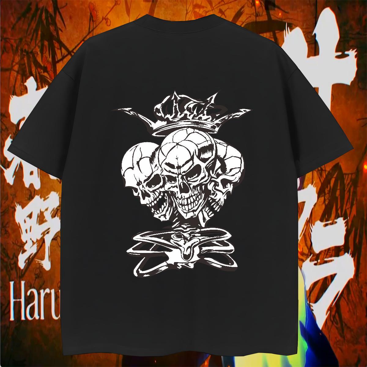 Soft T shirt 230g Pure Cotton skull Outdoor Custom Big Size O-Neck Short Sleeve Men Tshirts Customized Wear