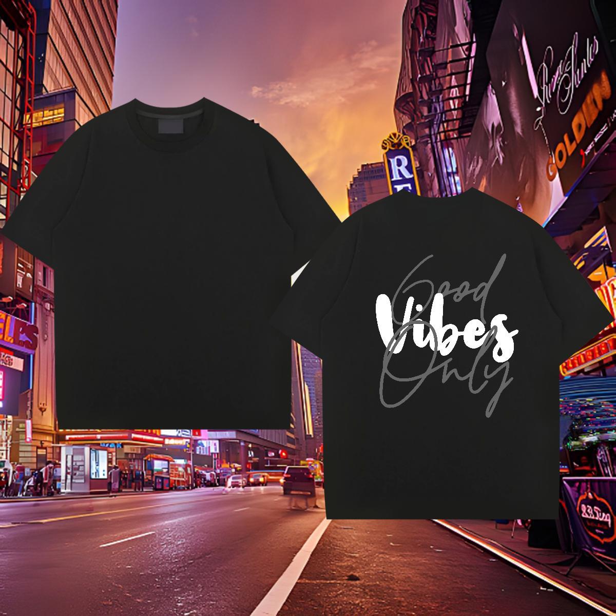 Brand Men T Shirts 230g 100% Cotton letter Anime Printing Street Asian Size Breathable Short Sleeve Couples T Shirts Fashion Designer Tee Shirt