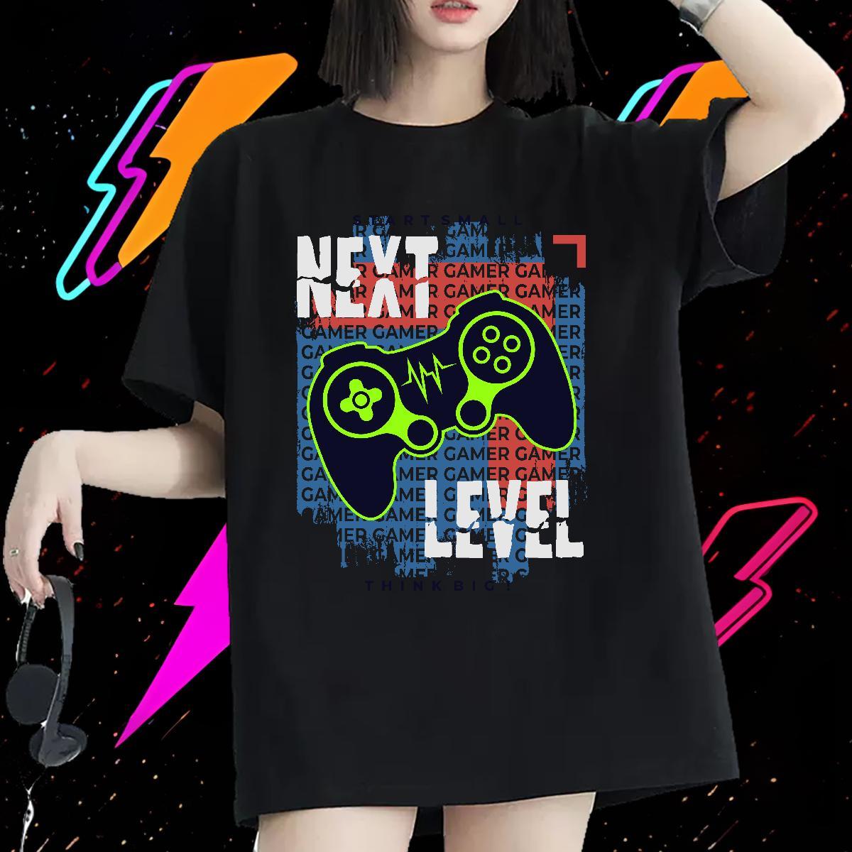 Nice Woman Tshirt 230g 100% Cotton game Sport T shirt Comfortable Oversized L-4XL Clothes