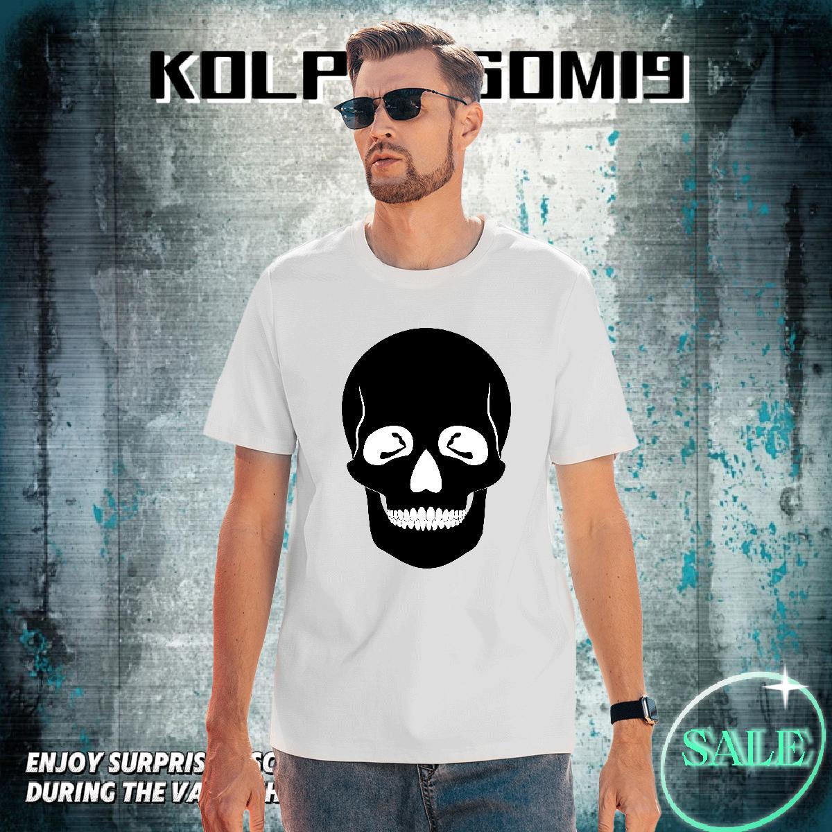 Comfortable Mens T Shirts 230g 100% Cotton skull Casual Daily Wear Custom Anime Breathable Crew Neck Couples T Shirts Designer Fashion Tshirts