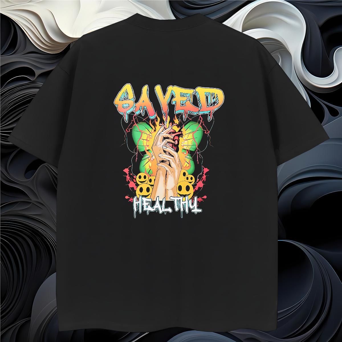 Unisex T-Shirts for Men 230g Pure Cotton skull Street Casual Oversized 4XL Crew Neck Tshirts Designer Fashion Tops Shirt