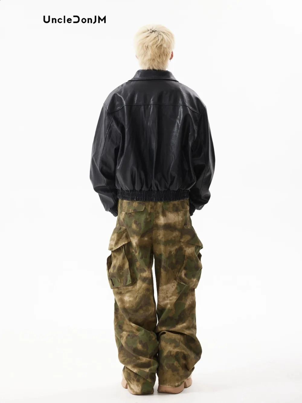 UncledonJM Cavalry Camouflage Cargo Pants Overalls Casual Multi Pocket Artillery Troop Hip Hop 240823