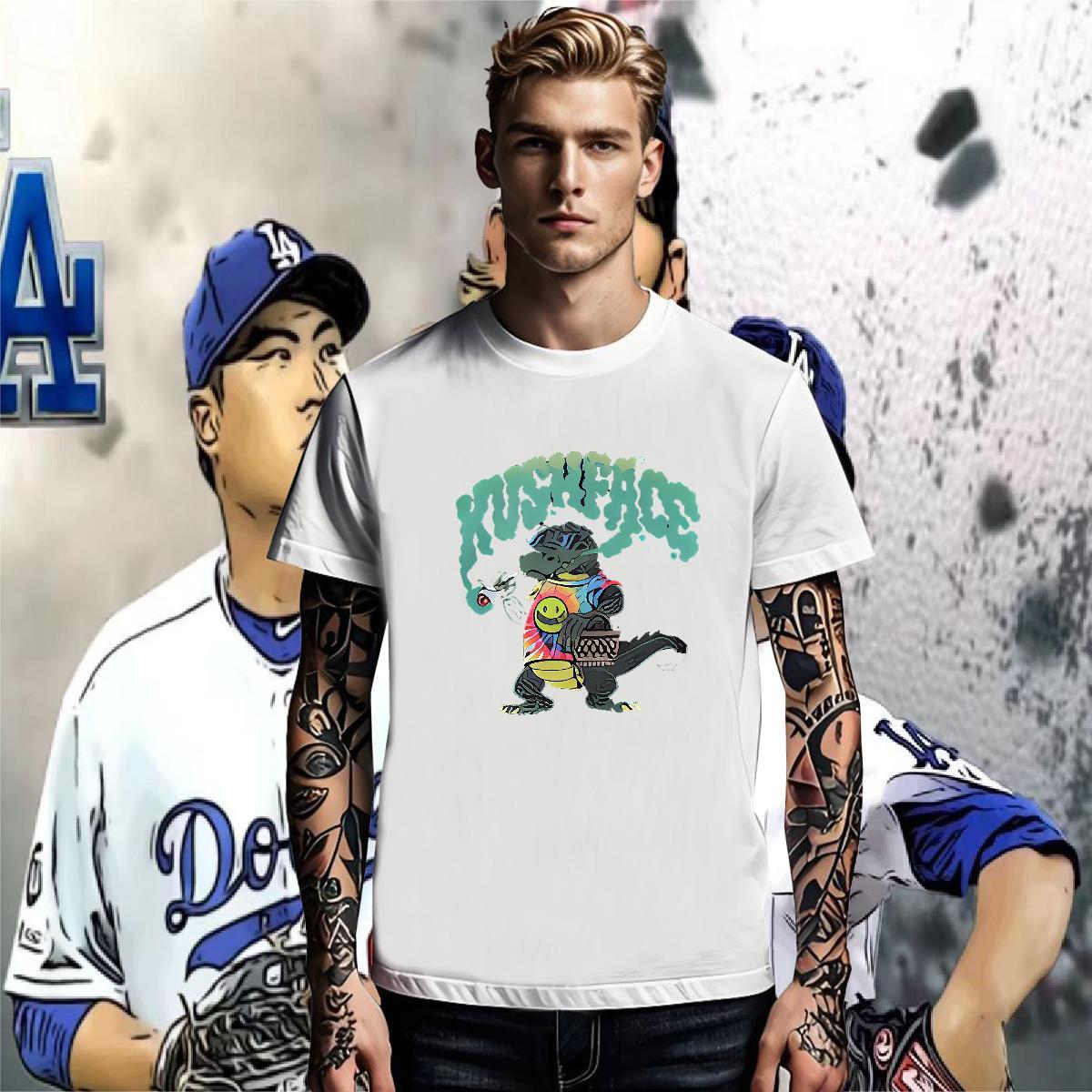 2024 Designer Men Clothes T-Shirt dinosaur Street Wear 230g Cotton Tee Shirt Short Sleeve O-Neck Comfortable T Shirt For Man Oversized 3XL 4XL