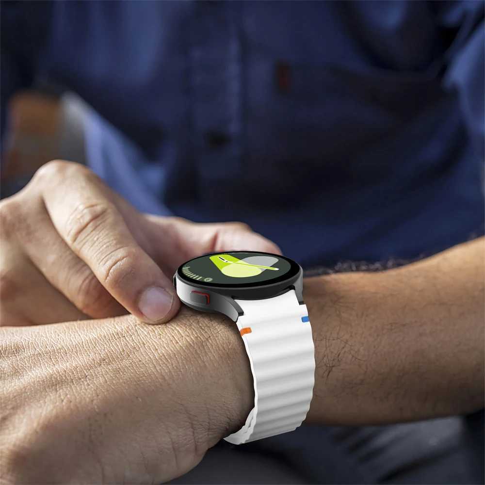 Suitable for Samsung Galaxy Watch 7 Band FE/5 Pro/6/4 Classic 44mm 40mm Original Silicone Sports Band Bracelet Correa Galaxy Watch 7 Strap W240824