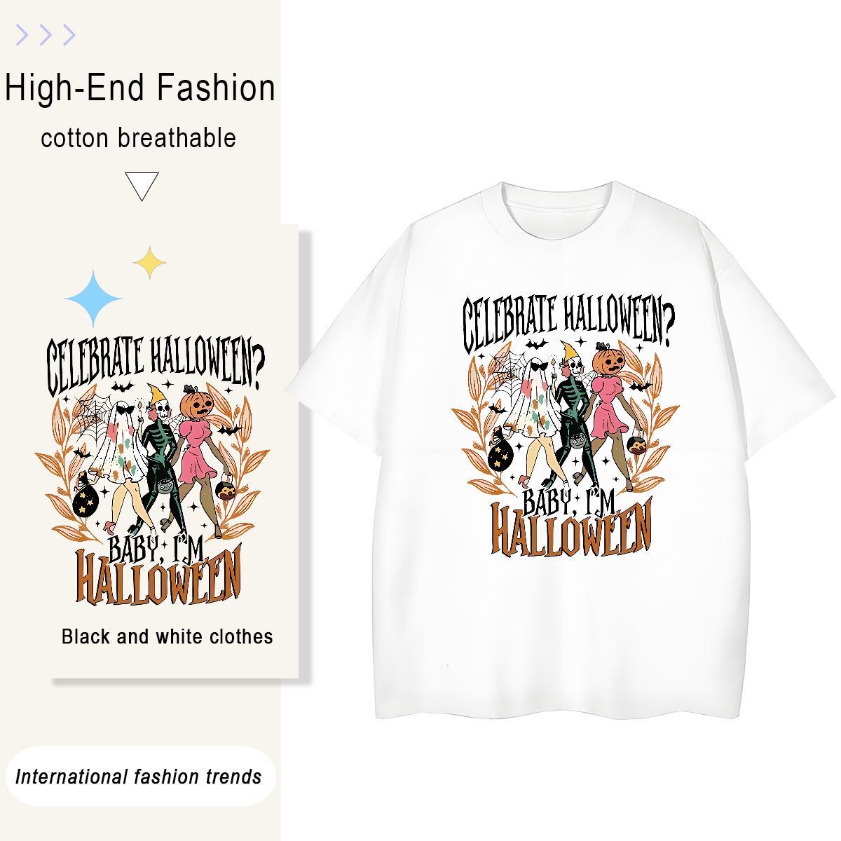 Classic Couples T Shirts dance Home Outdoor 100% Cotton 230g Tshirts Breathable Soft Loose Fit T Shirt For Man Floral Print