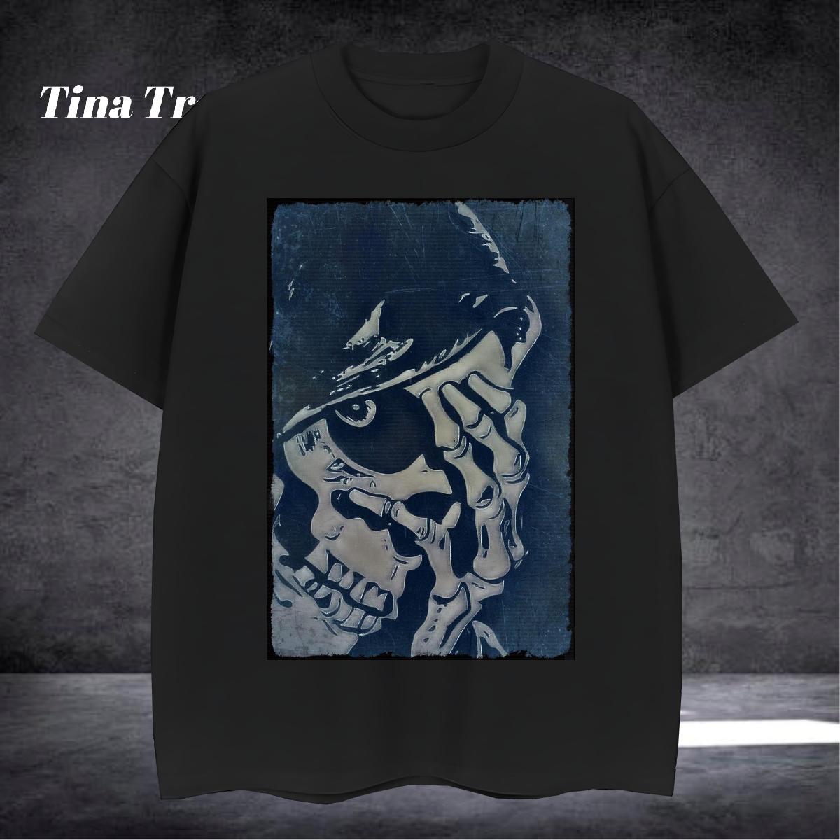 High Quality T-Shirts for Men 230g Cotton skull Daily Wear Graphic O Neck Short Sleeves Men Tees Designer Tops