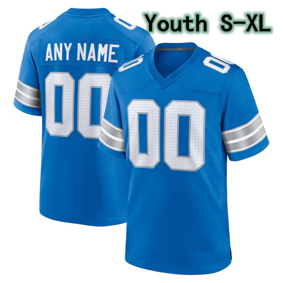 Lions Jersey Jahmyr Gibbs Jack Campbell Jared Goff Sam Laporta Amon-Ra St Brown Dan Campbell Penei Sewell Barry Sanders Jameson Williams David Montgom
