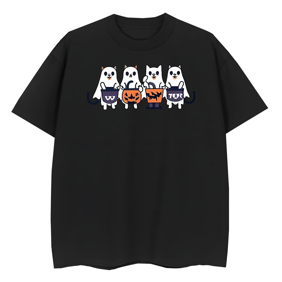 Casual New Men Tshirts halloween Beach 230g 100% Cotton Top Tees Pure Cotton Comfortable Men T Shirts Plus Size Custom