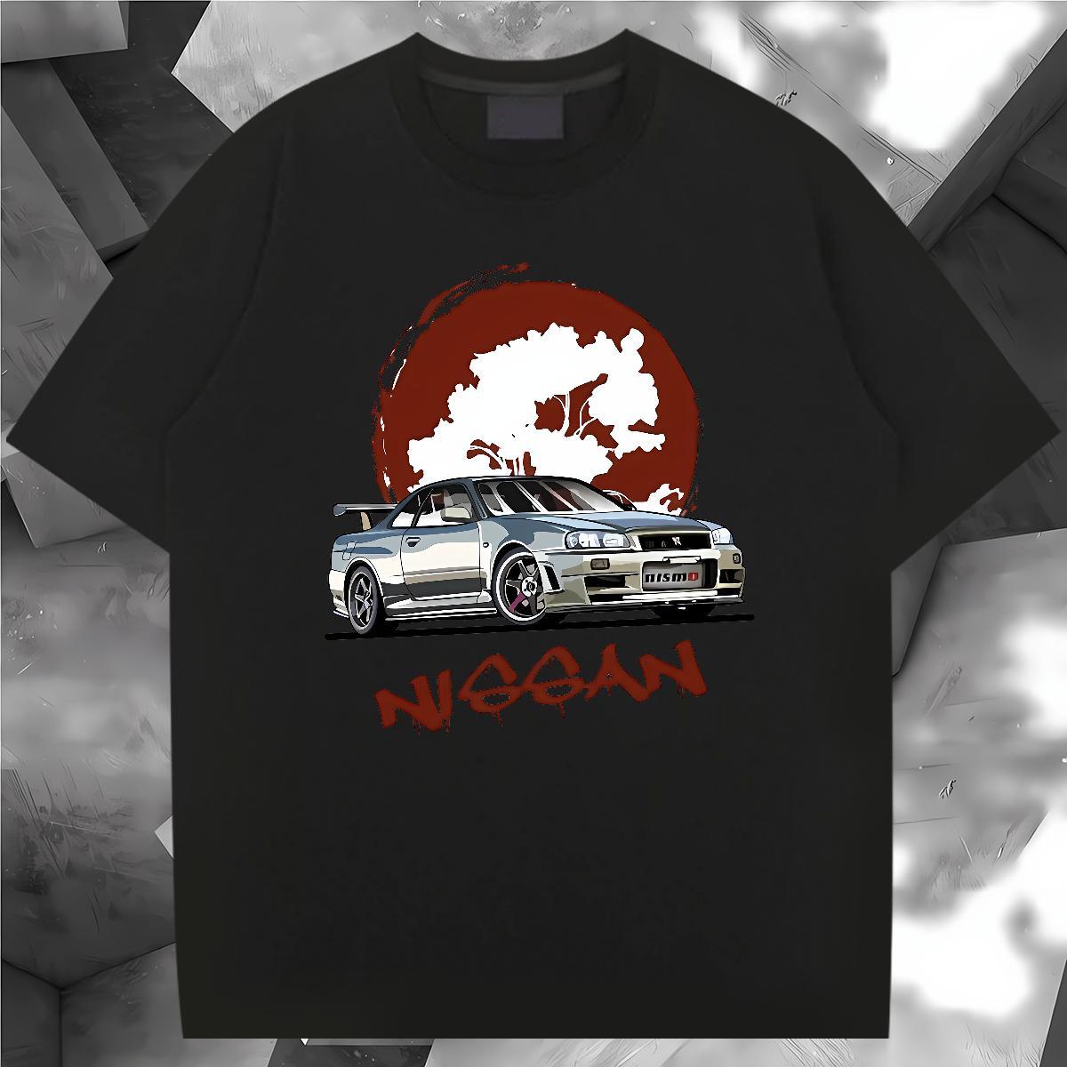 Wholesale Man T Shirts 230g Pure Cotton car Casual Beach DIY Printed Short Sleeve O-Neck Men Clothes T-Shirt New Tees Shirts