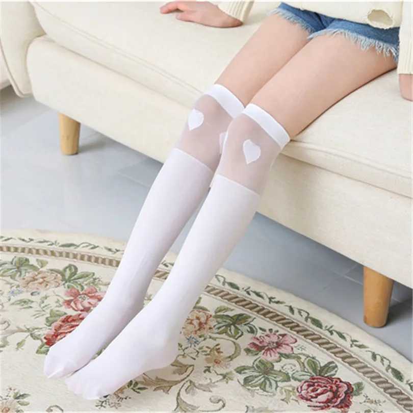 Summer Spring White school student girls over the knee high long socks cartoon animal design baby kids child princess stockings CL240824