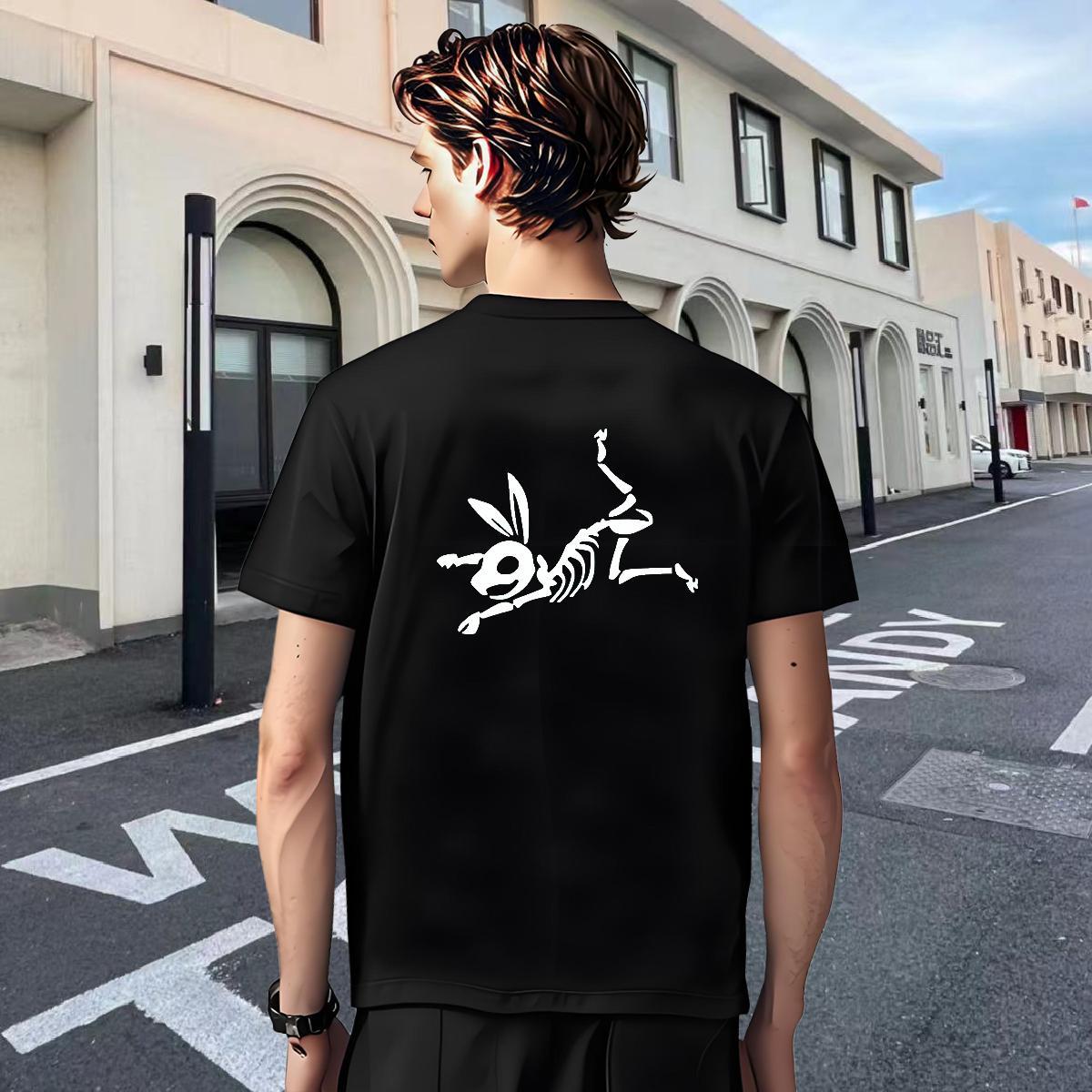 Popular Man T Shirts 100% Cotton 230g skull Sports Casual Custom Cartoon O Neck Short Sleeves Mens Tshirts Stylist Clothings
