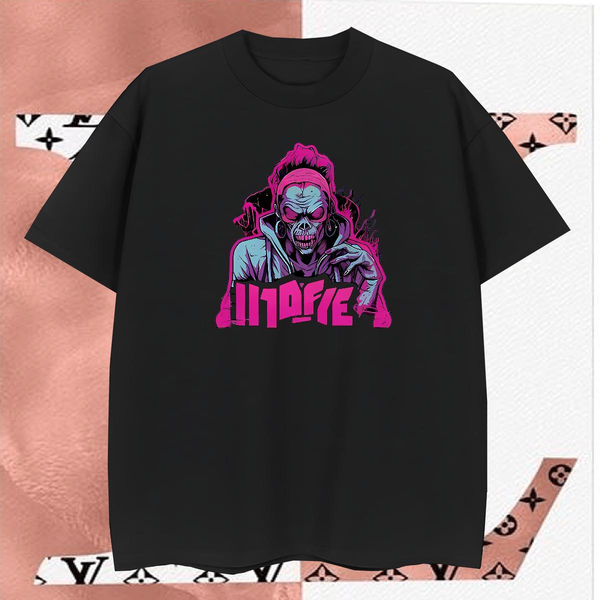 Cool T Shirt For Man 230g 100% Cotton skull Daily Outfit Oversized Crew Neck Breathable Men Tees Fashion Casual Clothings