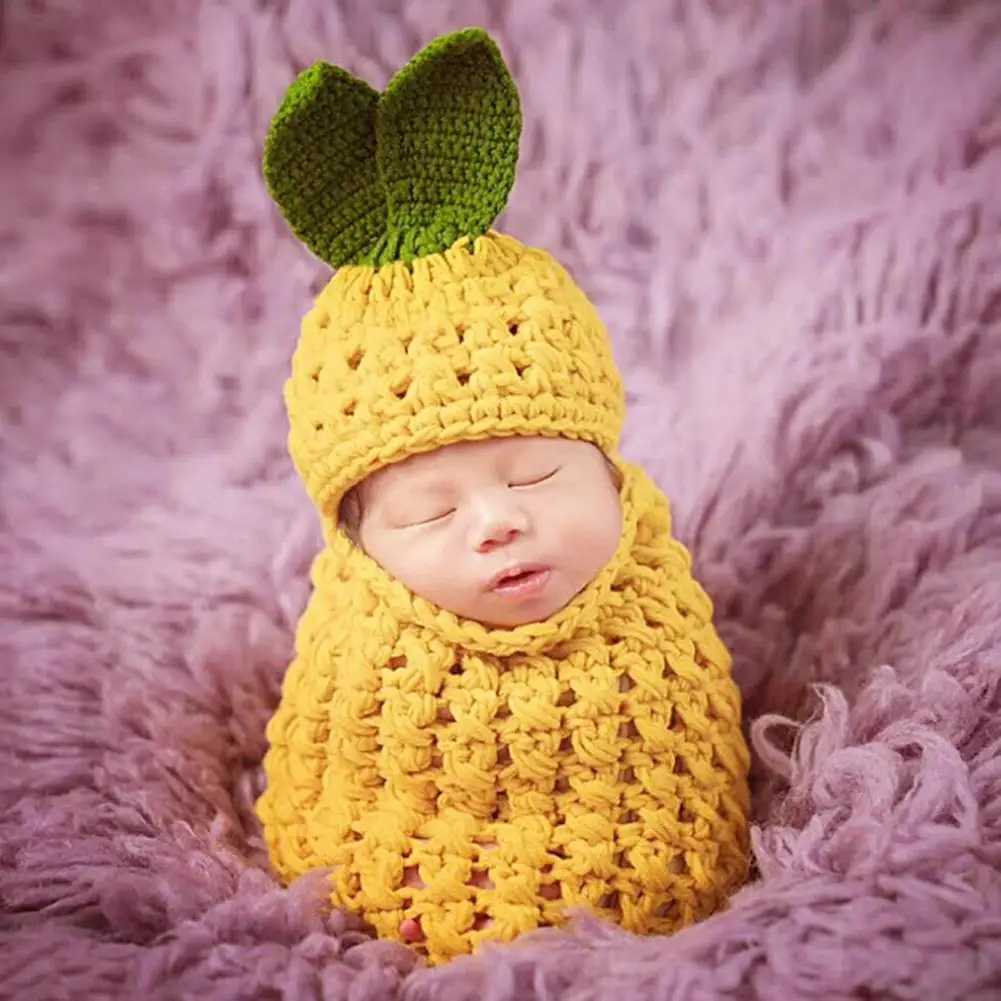 1 Set Infant Sleeping Sack Eye-catching Woolen Yarn Newborn Baby Boys Girls Sleeping Bag Cute Photography Outfits Shooting Props M240824