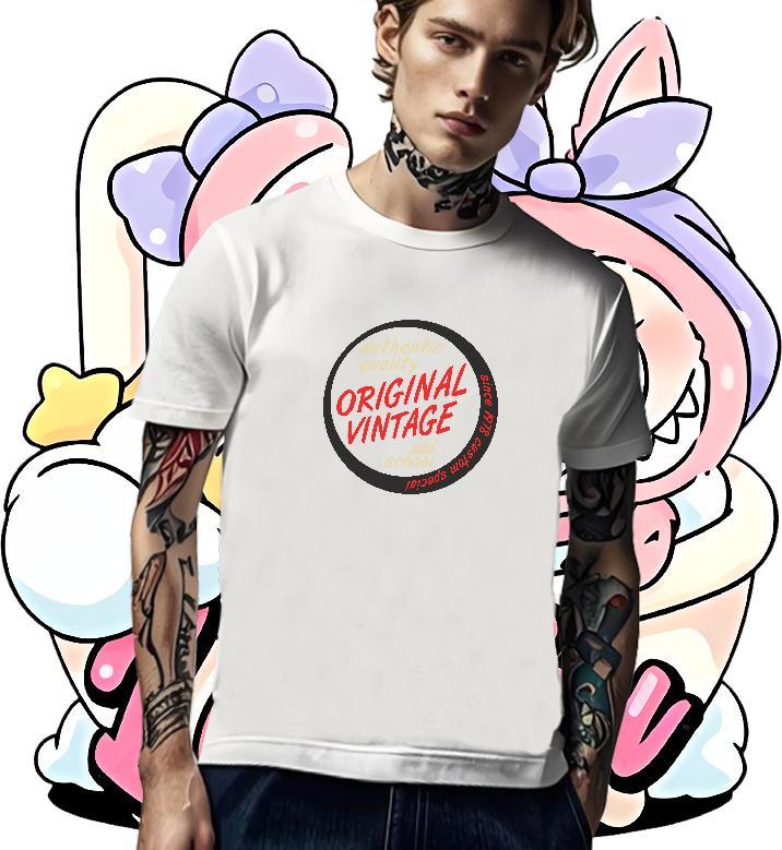 Cool Design Men T Shirts 230g Pure Cotton letter Casual Beach Custom Printed Breathable Short Sleeve Couples T Shirts 2024 DIY Top Tees