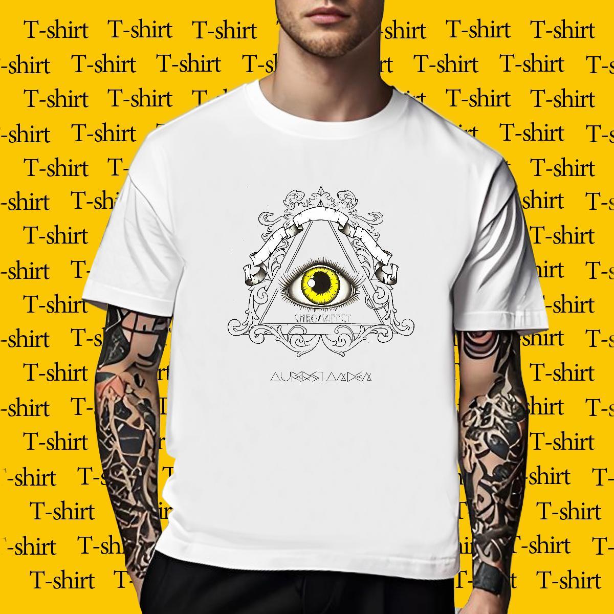 TOP Quality Mens T Shirts 230g Pure Cotton eye of the devil Spring Summer Black White Round Neck Short Sleeve Tshirt for Man Woman 2024 Summer Tee Shi