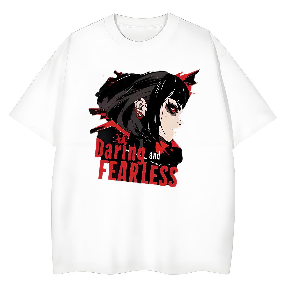 Female Woman Tshirt 100% Cotton 230g Terror Hip Hop T-Shirts for Women Comfortable Anime Tees