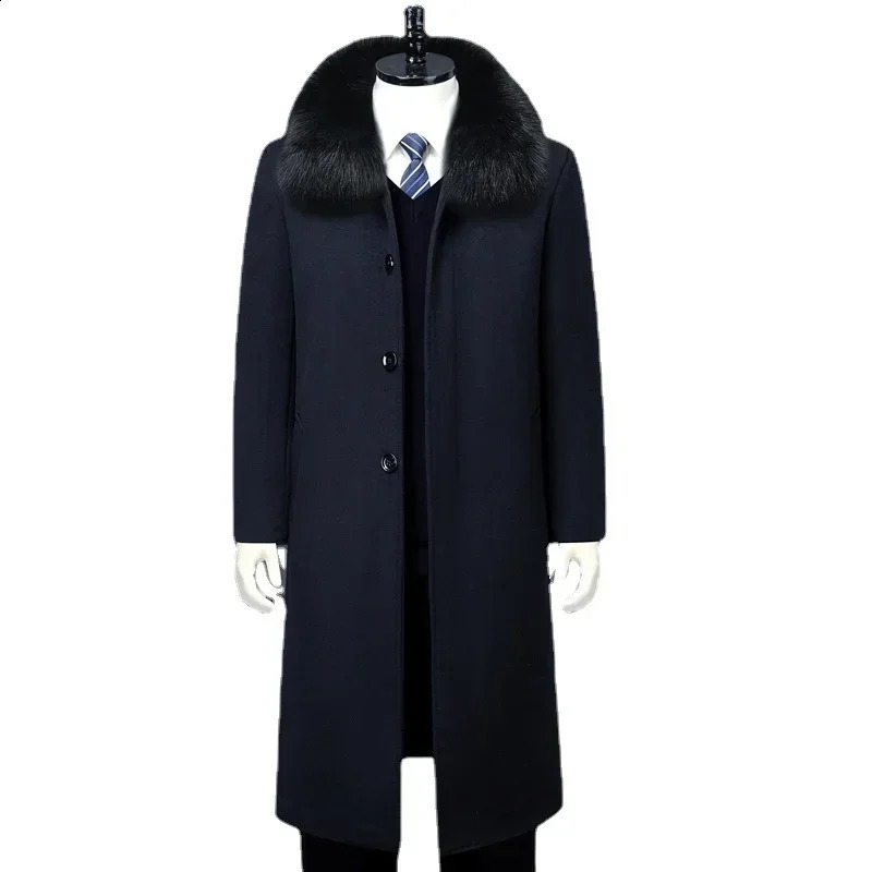 Fahsion Ultra fine Wool Coat Mens Medium to Long Wool Down Jacket with Large Size S M L XL 2XL3XL4XL 5XL 6XL Inner Lining 240823